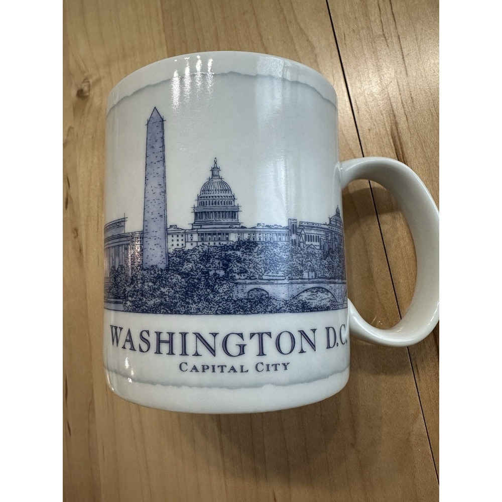 Starbucks 2006 Washington DC 18 OZ Coffee Mug City Skyline Architecture EUC